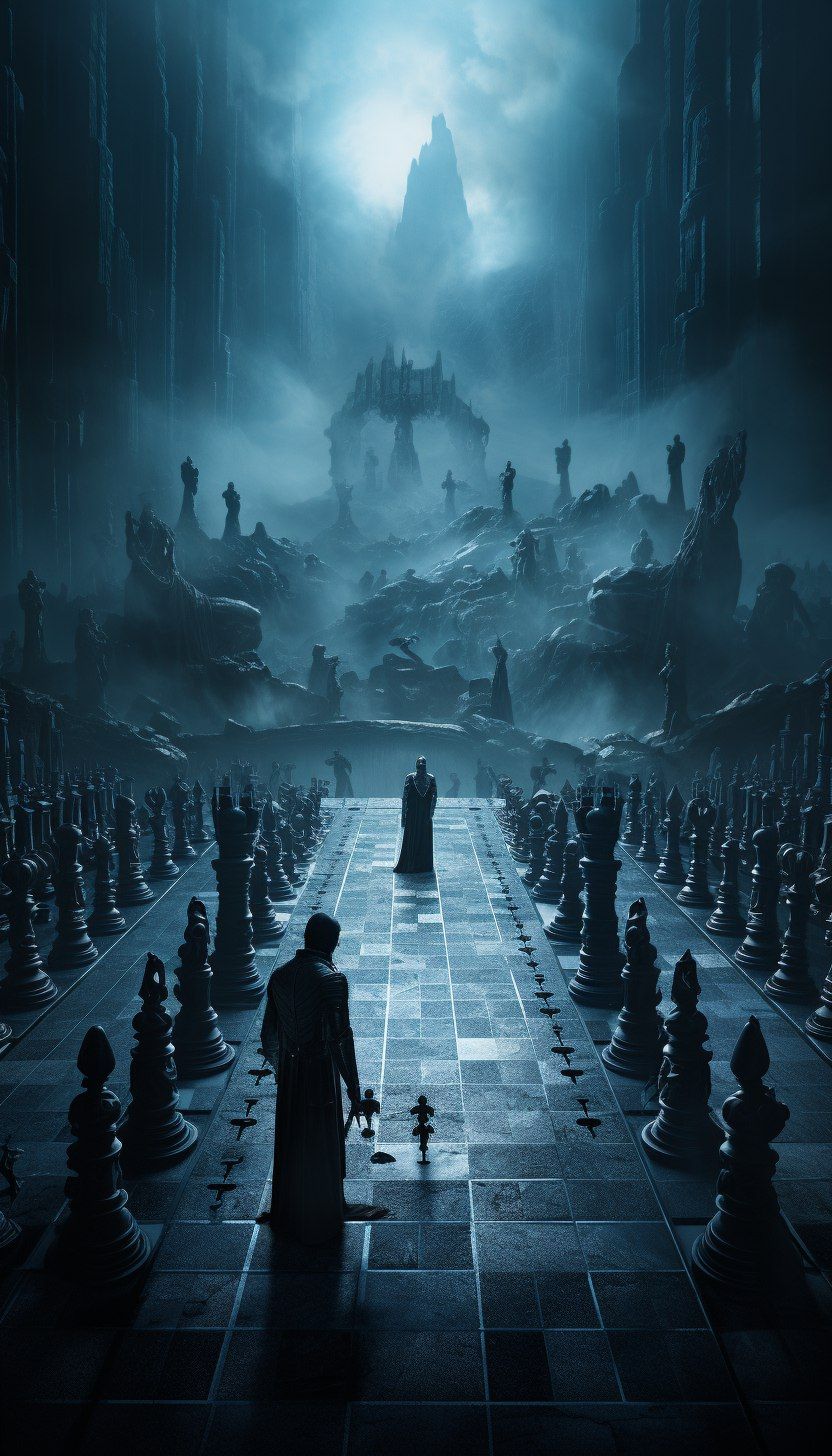 A chess warrior walks the board